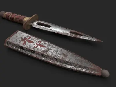 Medieval Dagger 3D model