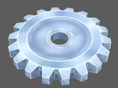 Gear01 gear Low-poly 3D model