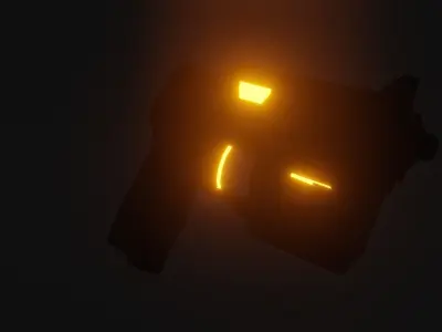 Low Poly Sci Fi Pistol Low-poly 3D model