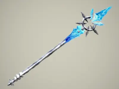 Spear Ice  Military Melee Low-poly 3D model