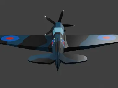 Supermarine Spitfire Low-poly 3D model