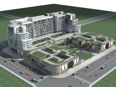 Commercial Building 3D model 5