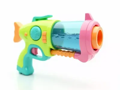 Colorful Water Gun Toy 3D Model Low-poly 3D model