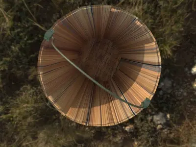 Bucket wooden 3D model purchase