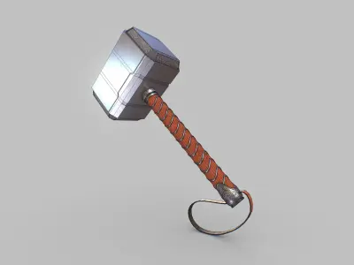 Mjolnir thor hammer Low-poly 3D model