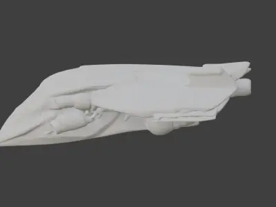 Futuristic spacecraft Low-poly 3D model purchase