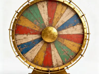 Antique Carnival Fortune Wheel 3D Model Low-poly 3D model