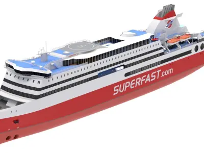 Ship Superfast XI - Superfast Ferries 3D model