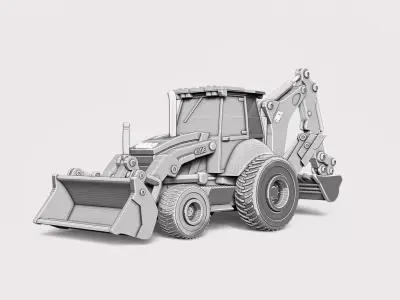 Backhoe Loader RoZ 3D print model