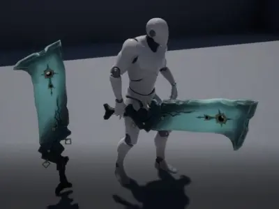 Rune Sword Low-poly 3D model