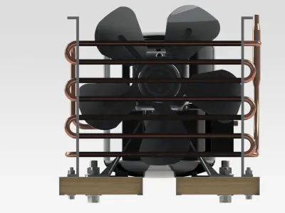 Chiller Unit for Refrigerator 3D model