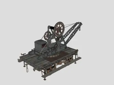 Railroad Crane 3D model