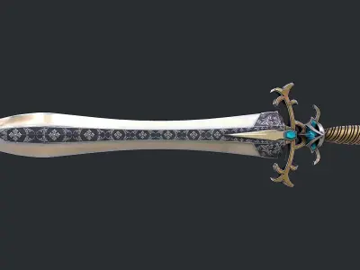 Fantasy sword 29 3D model Low-poly 3D model