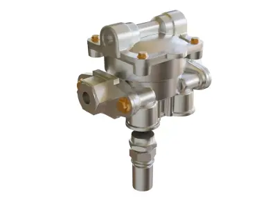 Trailer Air Brake Spring Brake Control Valve  3D Model Low-poly 3D model