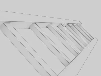 Wooden Ladder Free low-poly 3D model