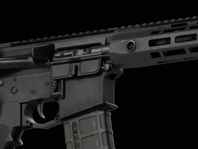 AR 15 Colt Low-poly 3D model