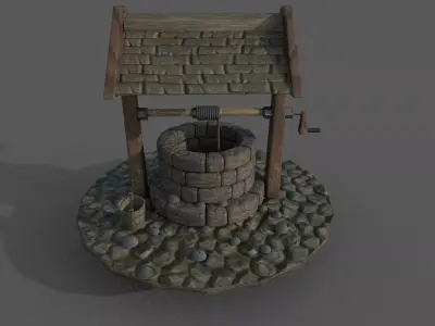 Water Well Low-poly 3D model Low-poly 3D model