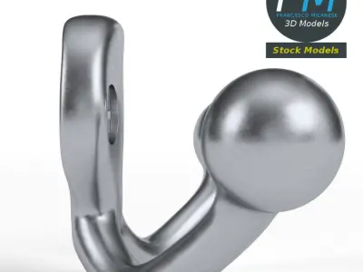 Coat hook 3 3D model