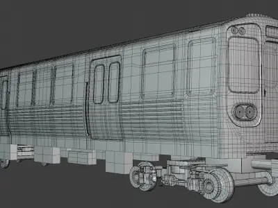 Chicago metro train 3D model