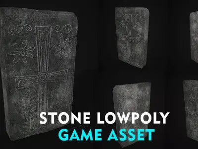 STONE LOW POLY GAME ASSET Low-poly 3D model