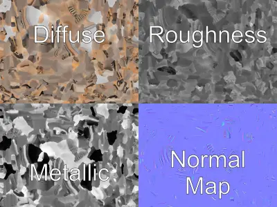 Vintage Ornate Antique Clock model pack Low-poly 3D model