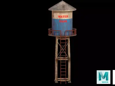 Water Tank Low-poly 3D model buy