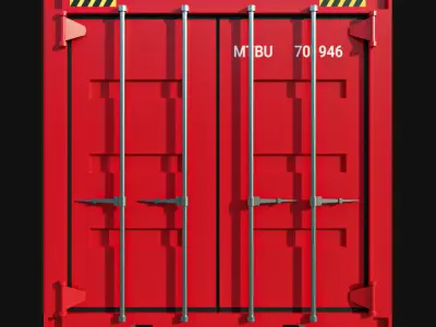 Low poly Container shipping Low-poly 3D model