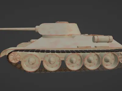 Tank T-34 Low-poly 3D model