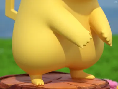 Cartoon Character Pikachu 3D model