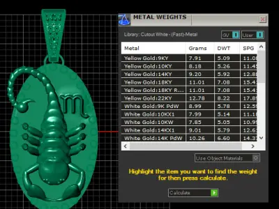 SCORPIO INSECT PENDANT 3D PRINTABLE MODEL 3D print model
