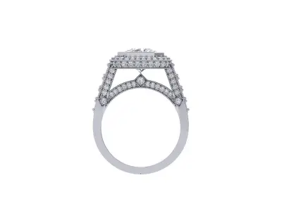 Asscher Art Deco Ring 3D print model get