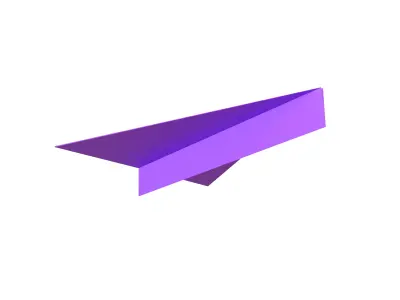Paper Plane v4 009 Low-poly 3D model