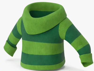 Cartoon Sweater Green 3D model