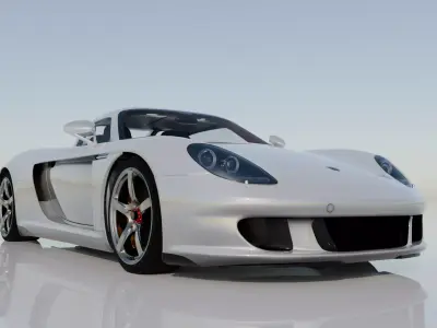 Porsche Carrera GT High Detail Game Ready Cinematic Low-poly 3D model