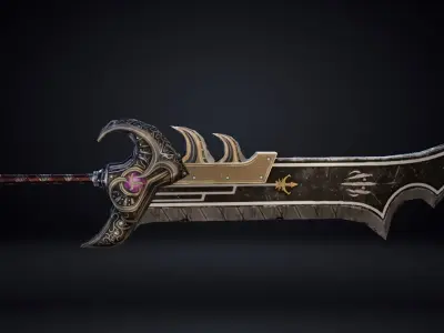 Futuristic Sword Low-poly 3D model purchase