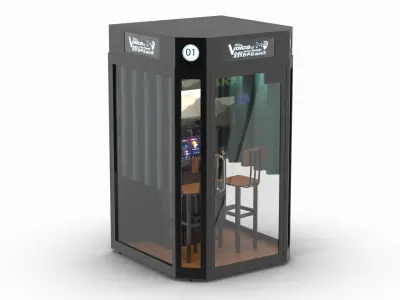  Compact Karaoke Booth Rigged for Cinema 4D 