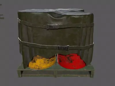 Military Material Low-poly 3D model