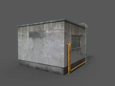 Roof Exit low-poly 3D model Low-poly 3D model