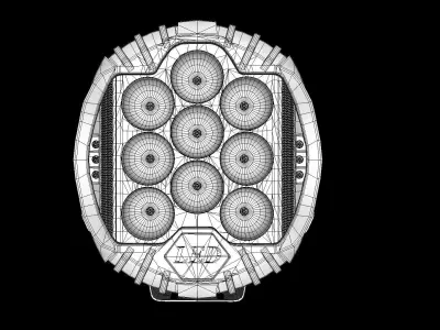 LED ARB Light Circular Lamp Led Bar Lighting  Low-poly 3D model