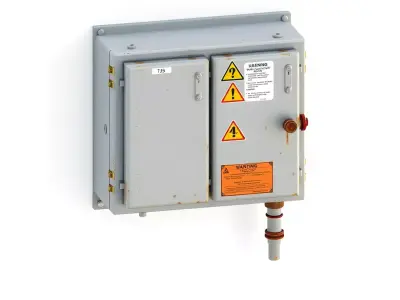 Industrial Electrical Control Box Low-poly 3D model purchase