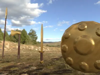 Bronze Age Weapons Collection Free low-poly 3D model