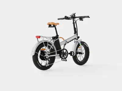 Metallic Grey Bike Low-poly 3D model