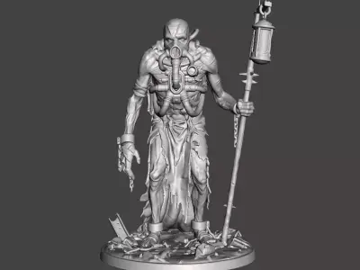 Wasteland Plague Wanderer Dark Post-Apocalyptic Sci-Fi Miniature 3D print model