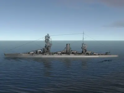 JAPANESE BATTLESHIP FUSO 3D MODEL 3D model