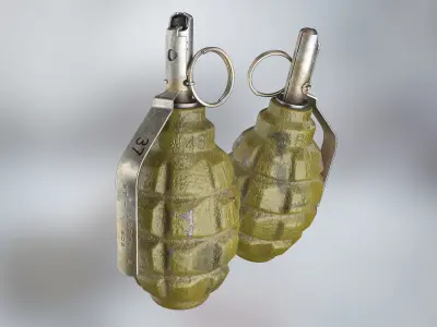Russian grenades pack  Low-poly 3D model