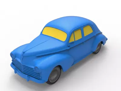 Peugeot 203 1948 Classic Car 3D print model
