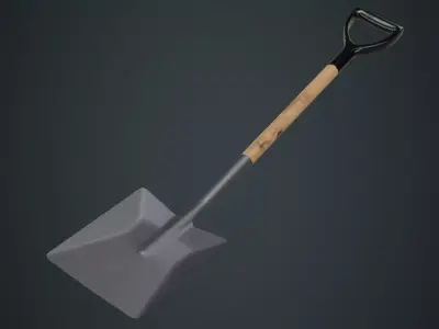 Spade 1A Low-poly 3D model
