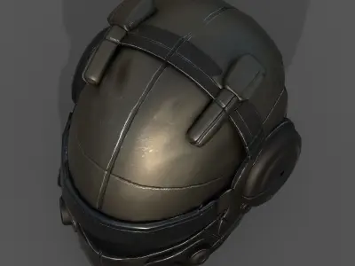 Helmet military combat soldier armor scifi  Low-poly 3D model