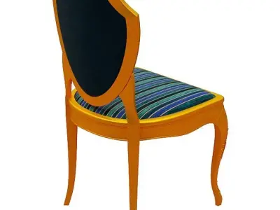 Classical Dining chair Low-poly 3D model