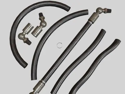 Hydraulic pipeline rubber 3D model